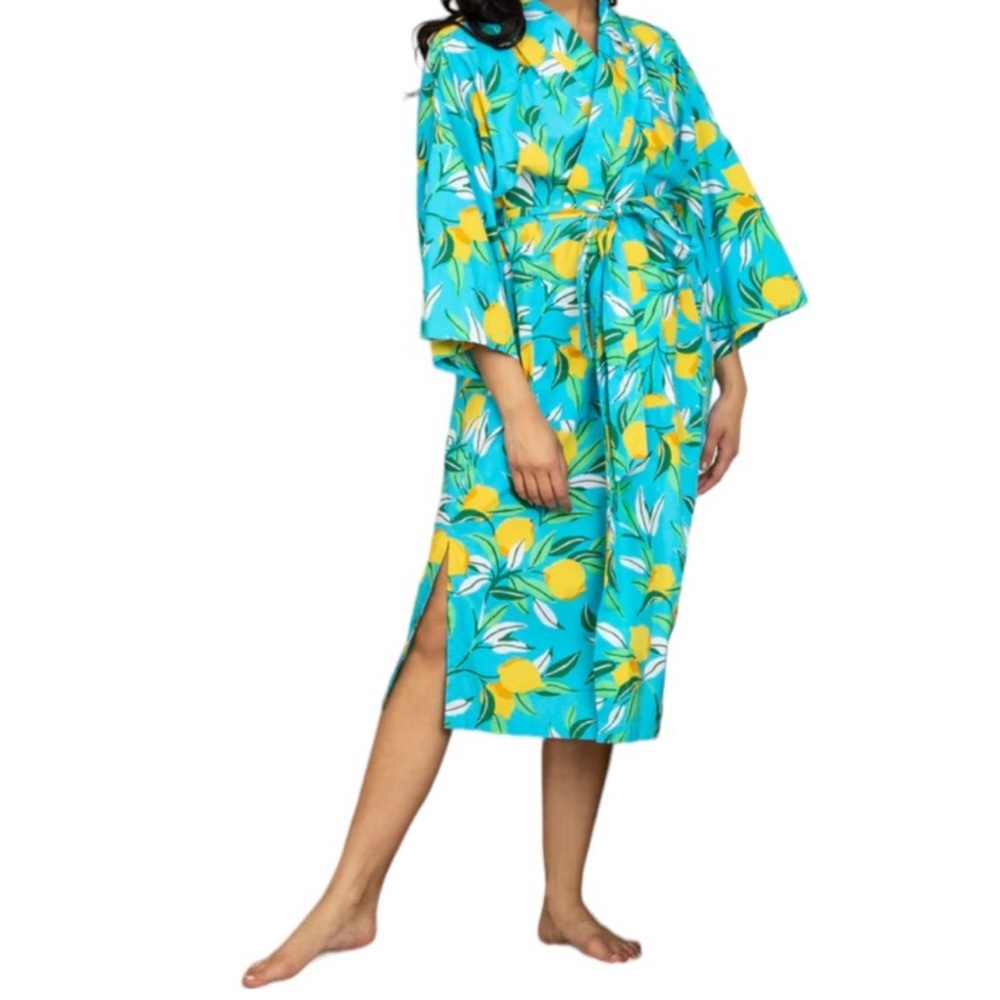 Printfresh Lemon Zest Robe
